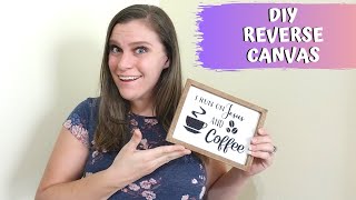 DIY reverse canvas | Iron on | Heat Press | Cricut Maker