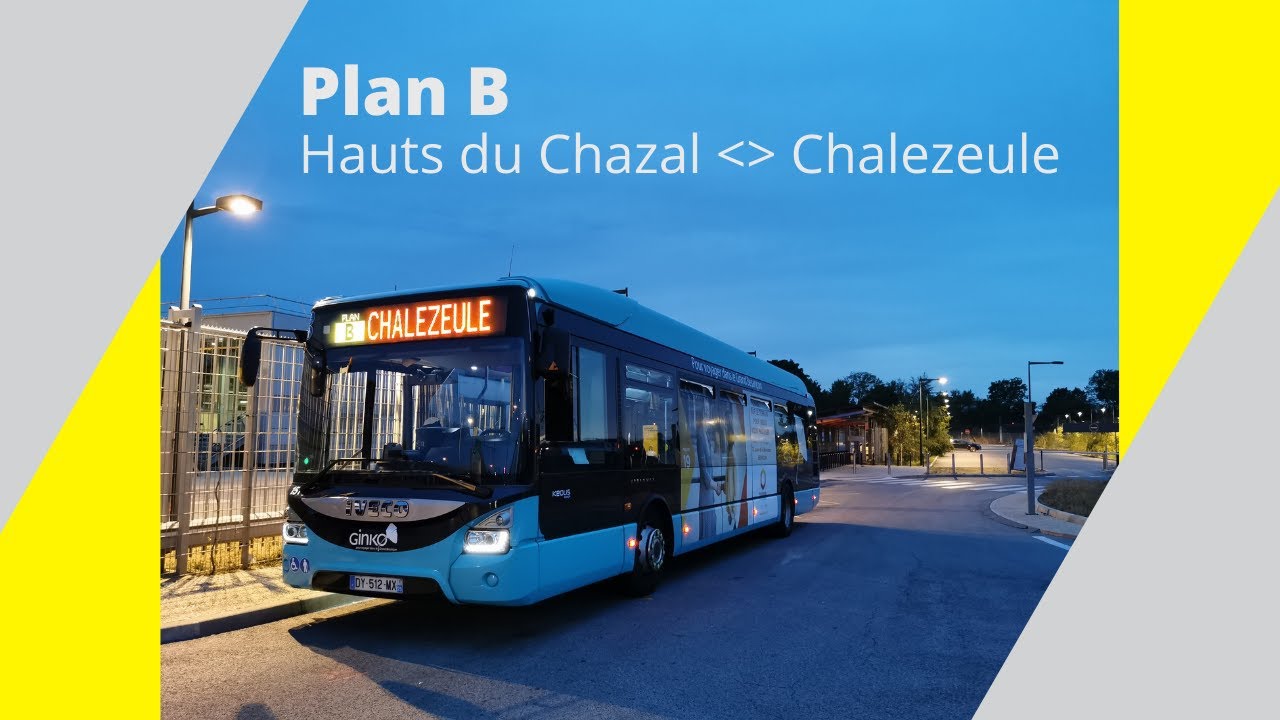 [Timelapse - Ginko] Plan B Tram - Hauts du Chazal/Gare viotte/Chalezeule (aller/retour)