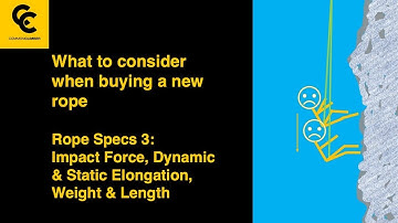 Buying a New Rope - Part 3: Impact Force, Dynamic and Static Elongation, and Rope Weight and Length