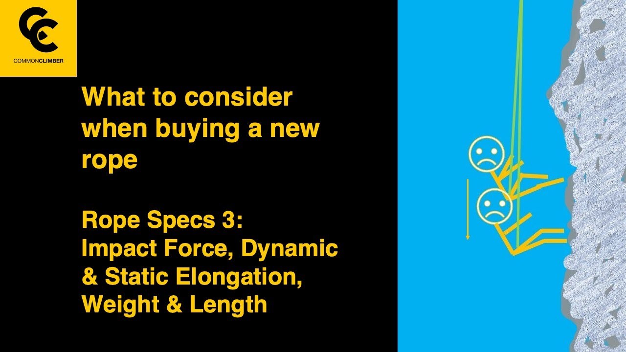 Buying a New Rope Part 3 Impact Force, Dynamic and Static Elongation