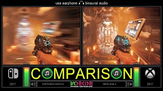 DOOM (Switch vs Xbox One X) Side by Side Comparison