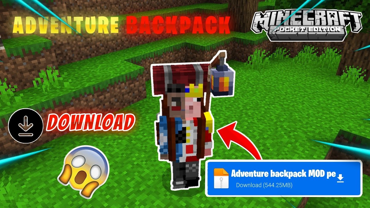Adventure backpack MOD for Minecraft pocket edition 1.19.40 🤯😱 MCPE