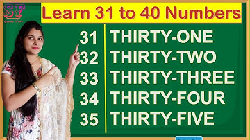 31 to 40 Numbers Spellings for Kids | Number Names 31 to 40 | Counting Number with Spelling 31-40