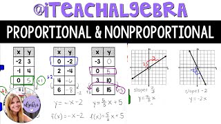Algebra - Proportional and Nonproportional Relationships