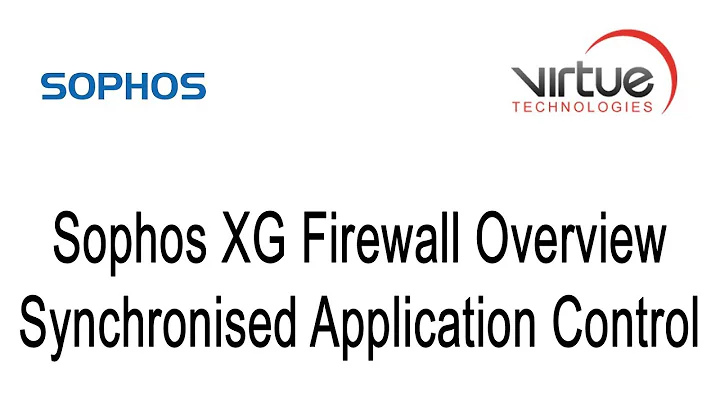 Sophos XG Firewall Synchronised Application Control