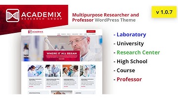 Academix - Multipurpose Education, Researcher and Professor WordPress Theme | Themeforest Website