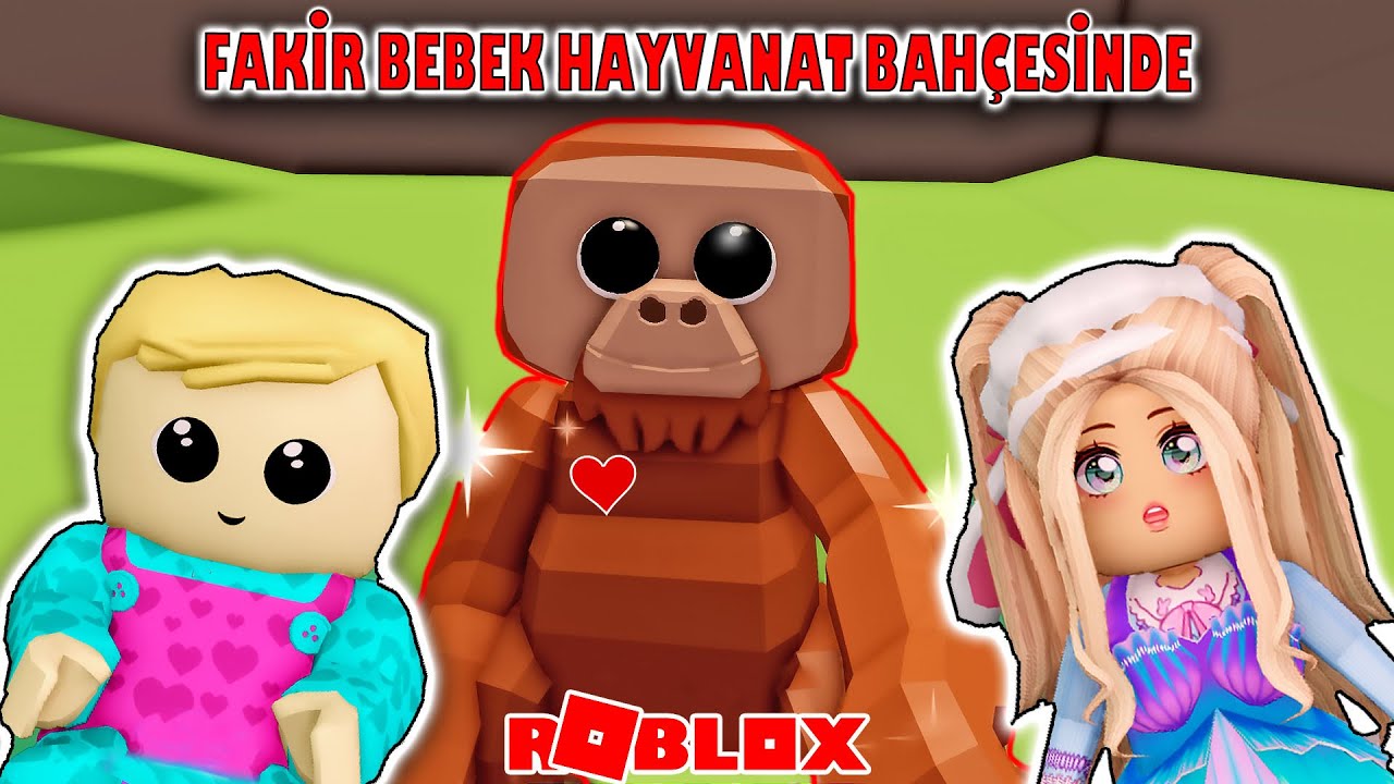🍼👶🏼 FAKİR BEBEK HAYVANAT BAHÇESİNDE ! 🐵 😂 | ROBLOX ' KOMİK HİKAYE ' 🍓💚