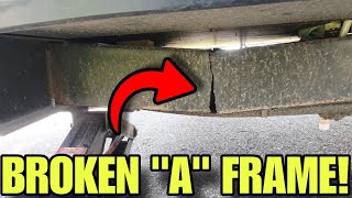 CRACKED AND DESTROYING RV AFRAME! Downsides of Weight Distribution!