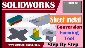 Solidworks sheet metal tutorials for beginners in hindi | Forming Tool and Conversion in solidworks