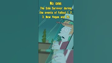 The Sole Survivor during the events of Fallout 1, 2, 3 New Vegas and 76: #memes #shorts #fallout