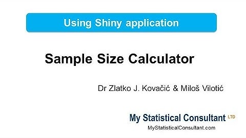 My Statistical Consultant Videos: Using Sample Size Calculator application