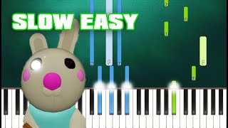 Piggy ROBLOX - Bunny (Slow Easy Piano Tutorial) (Chapter 7 Ending Theme)