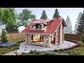 Charming 8x9 m 29 x 31 ft cottage house idea  captivated by comfort  cozy 2storey abode