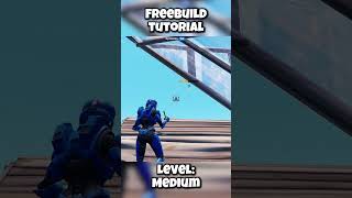 Freebuild Tutorial l Level Medium #fortnite #freebuild #tutorial #medium #learn #jogopartner