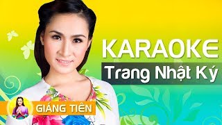 [KARAOKE] TRANG NHẬT KÝ - GIÁNG TIÊN - Beat Chuẩn Tone Nữ