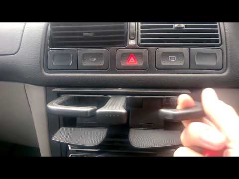 How to: Volkswagen Golf mk4 Fitting OEM cup holders. Also Bora, Jetta 