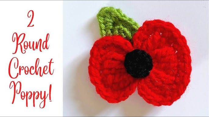 CROCHET POPPY JUST 2 ROUNDS! - YouTube crochet-poppy-just-2-rounds-youtube