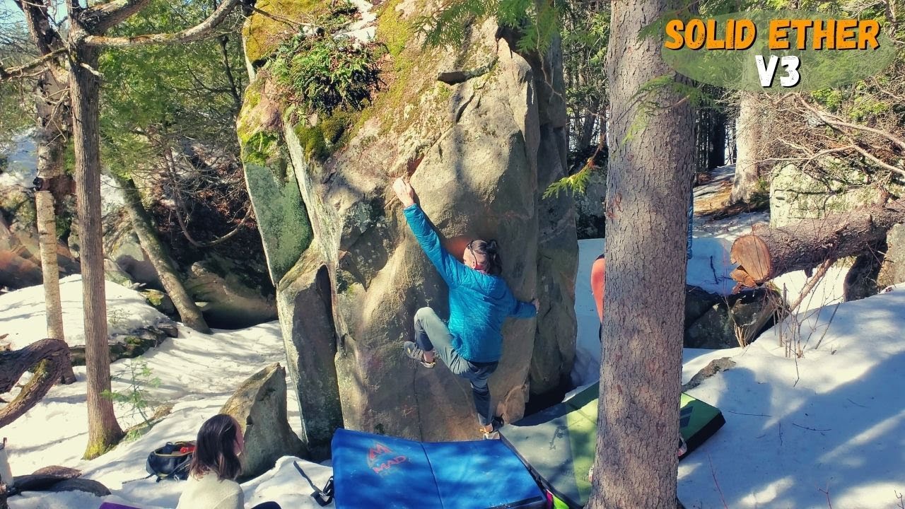 Solid Ether (V3) | Calabogie Bouldering