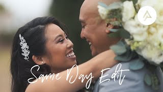 Bride and groom's EMOTIONAL reaction to their SAME DAY EDIT