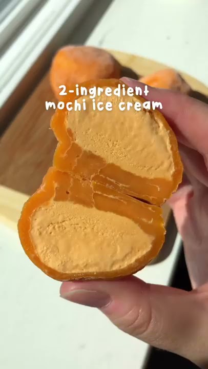 Making 2-Ingredient Thai Tea Mochi Ice Cream