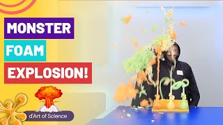 MONSTER FOAM EXPLOSION! | Elephant Toothpaste DIY | dArtofScience