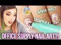 Creating Nail Art Designs Using ONLY Office Supplies! || KELLI MARISSA