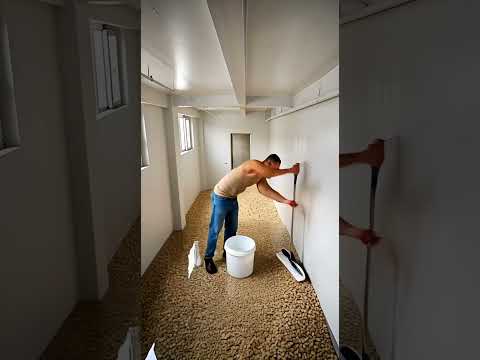 Old Dirty Room to Shiny Epoxy Stone Floor  Amazing Floor Makeover Timelapse