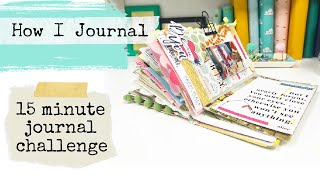 HOW I JOURNAL IN LITTLE TIME | 15 Minute Journal Challenge | Journal With Me - Real Time