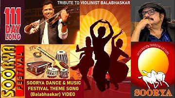 Soorya Festival | Theme Song | Balabhaskar | Violin | Surya Festival | Dance | Music#theme  @ARUNTN​