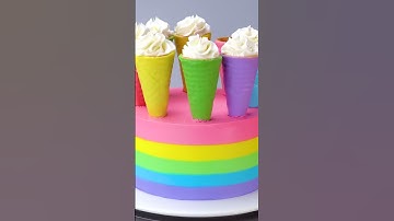 Colorful Ice Cream Birthday Cake Decorating Idea