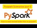 Pyspark scenarios 5  how read all files from nested folder in pyspark dataframe pyspark spark