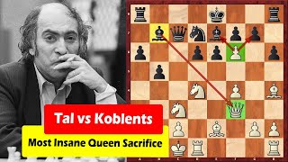 Mikhail Tal's Clockwork Queen Sacrifice - Toran vs. Tal, 1961 