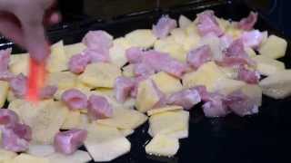 Легкие рецепты от Алины #1 картошка с мясом в духовке!!!