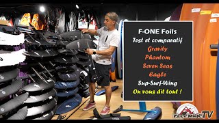 Test et comparatif des foils F-one Eagle - Seven Seas - Phantom - Gravity  Wing foil