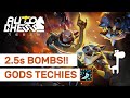 2.5s BOMBS! DOUBLE GODS TECHIES!! Dota Auto Chess BLINKING BKB GODS TECHIES!!