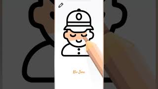 Firefighting. Unscripted | how to draw a fire fighter in easy steps #art #drawing #doodle #shorts