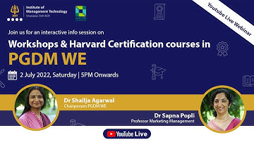 Workshops and Harvard Certification courses in PGDM WE | IMT Ghaziabad
