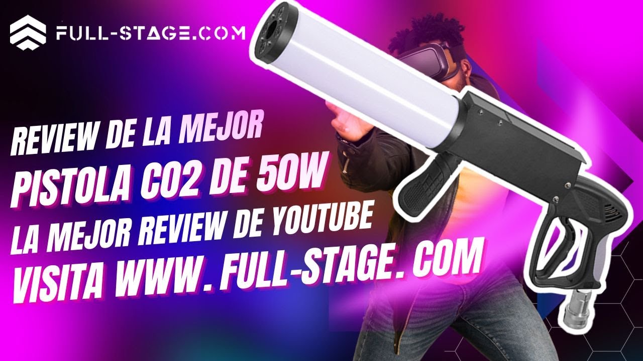 Pistola CO2 LED RGB de 50W ✓