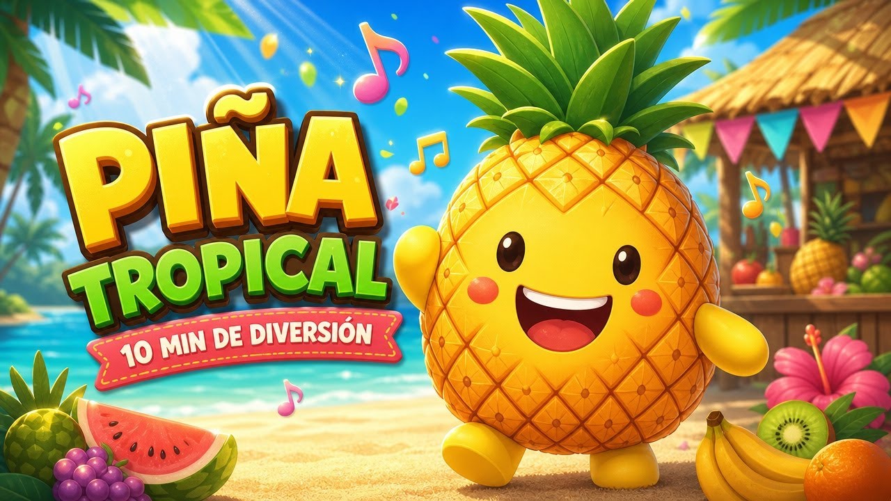 Canciones Infantiles en Español | Piña Tropical 10 Minutos de Diversión ...