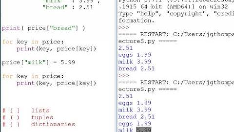 CIT1203_7846 Lecture R   Dictionaries