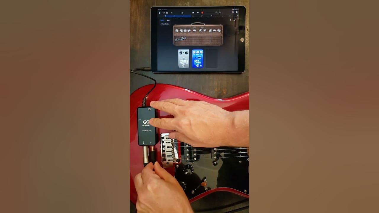 Plug Guitar into Ipad #guitar #ipad #garageband #guitaraccessory #beginners