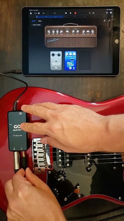 Plug Guitar into Ipad #guitar #ipad #garageband #guitaraccessory #beginners