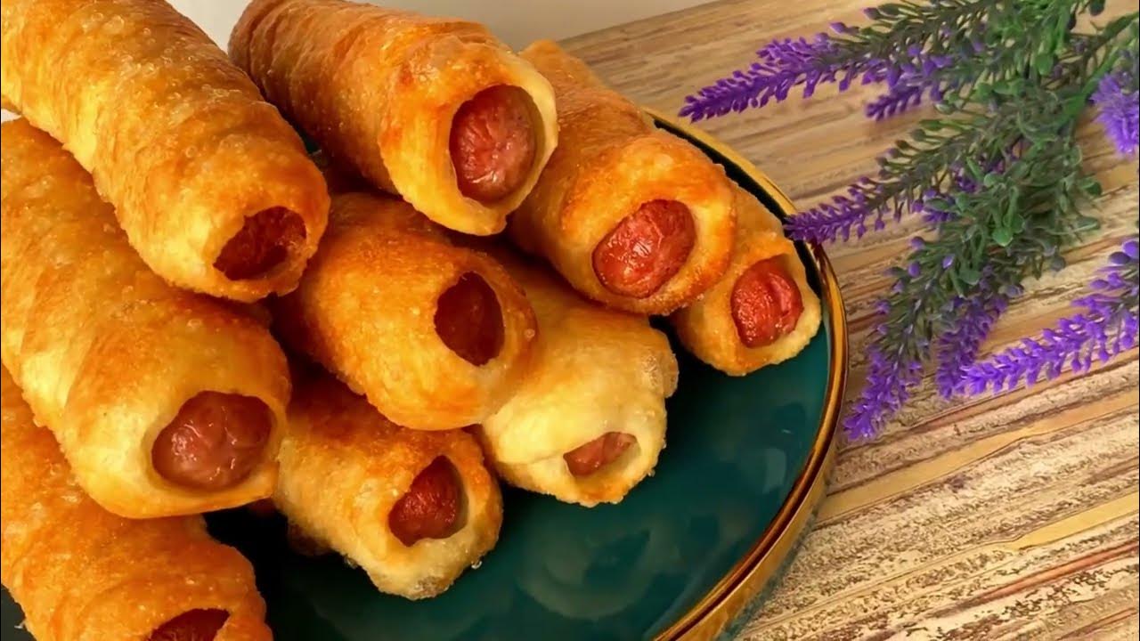 СОСИСКИ В ТЕСТЕ. Казакша рецепт. Вкус детство. Сосиска в тесте - YouTube