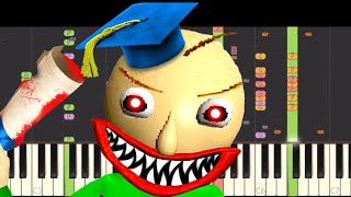 IMPOSSIBLE REMIX - Baldi's Basics Menu Title Theme - Piano Cover