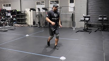 M Cone Drill Sprint, Backpedal, etc