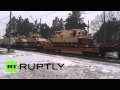 Pogledajte konvoj američkih oklopnih vozila u blizini ruske granice