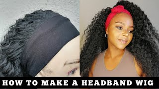 How to make a headband wig tutorial at home | Affordable hairpiece | South African YouTuber