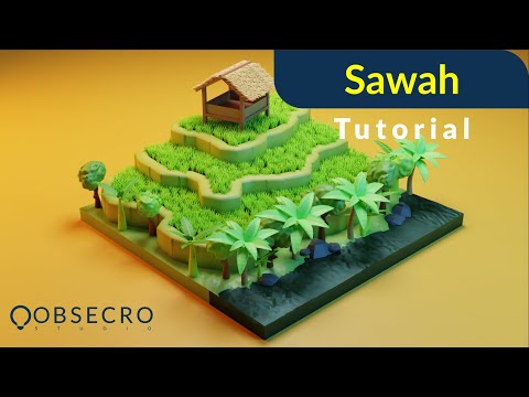 Sawah Terasering Blender Tutorial - Indonesia