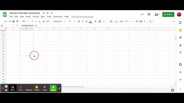 Random Number Generator - Google Sheets