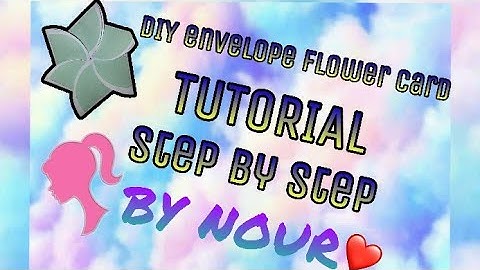 DIY flower envelope card TUTORIAL for explosion box step by step ❣️🌸 || NOUR